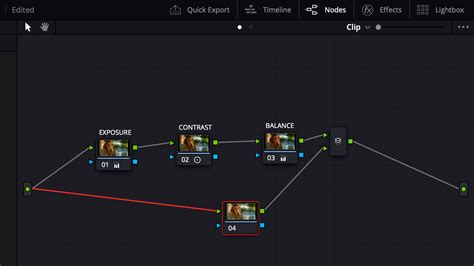 Diagram illustrating how to connect Media In, Color Corrector, and Merge nodes in DaVinci Resolve Fusion.