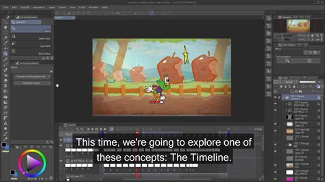 Clip Studio Paint animation timeline