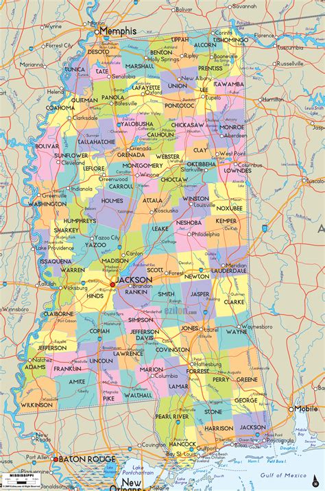 A map of Mississippi highlighting Meridian