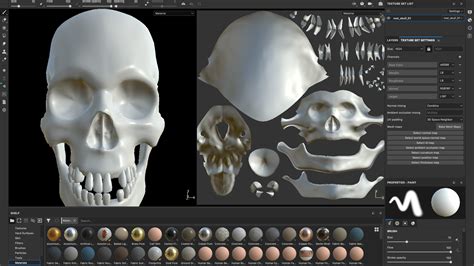 Substance Painter interface showing baked mesh maps