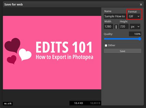 Screenshot of Photopea's