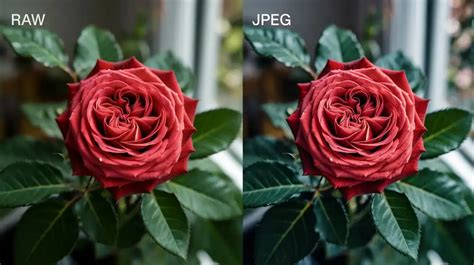 Side-by-side comparison of RAW and JPEG editing capabilities