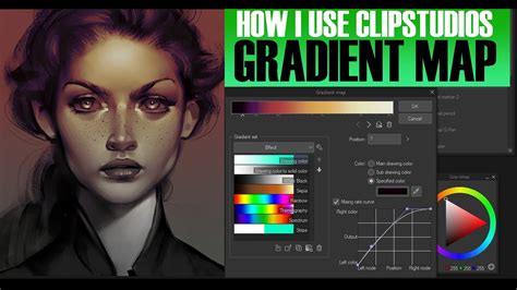 Example of a gradient map applied to an image in Clip Studio Paint