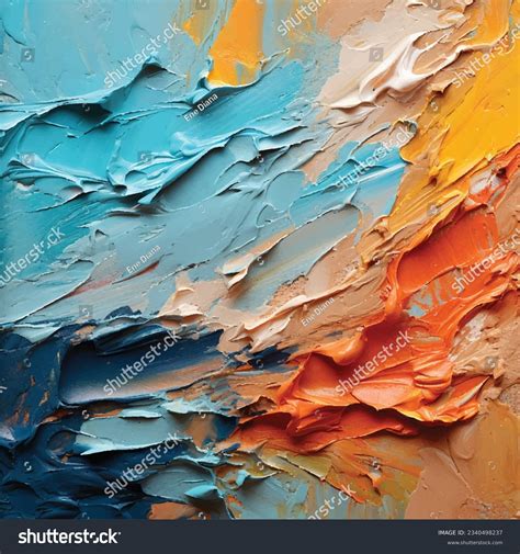 Close-up of acrylic paint textures