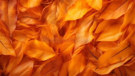 Autumn leaves in burnt orange hues