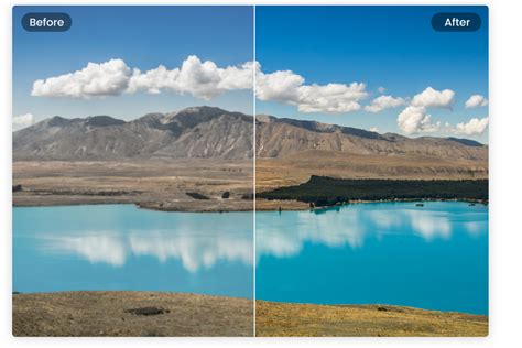 Before and after image showing haze removal with Clarity and Dehaze