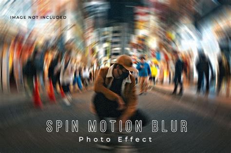 A composite image showing an original photo and its Spin Blur effect.
