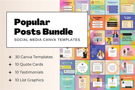Canva interface showing social media templates
