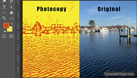 Example of Photocopy filter used for colorized line drawing
