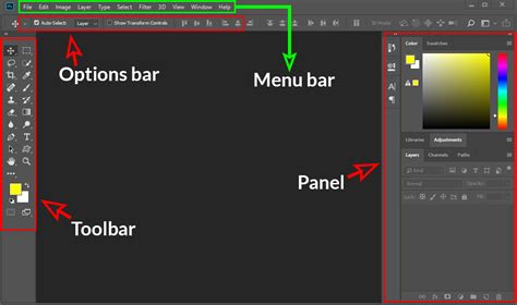 Photoshop interface with highlighted menu options