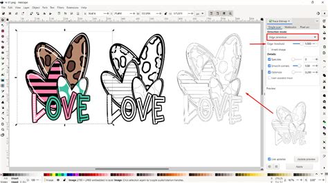 Inkscape Trace Bitmap dialog with Multiple Scans (Colors) settings