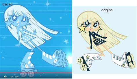 Comparison of original low-resolution image and traced SVG with artifacts