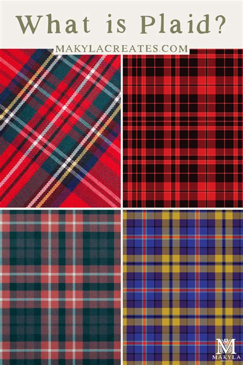 Examples of different plaid color variations created in Procreate