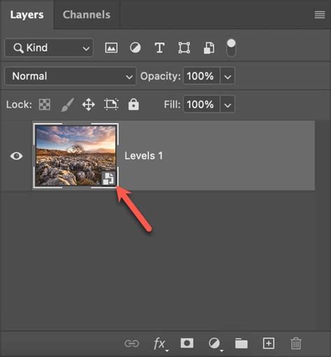 Photoshop Layers panel showing the new Smart Object layer