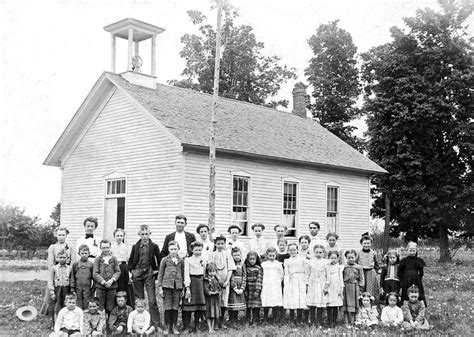 Photograph of an early one-room schoolhouse