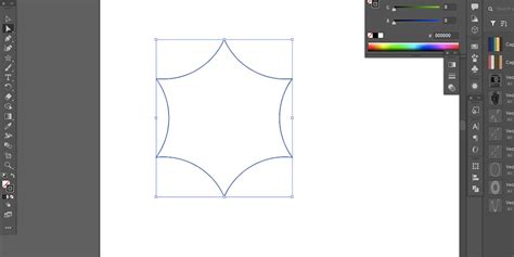 Photoshop scaling an indented star shape inwards with Shift-Option