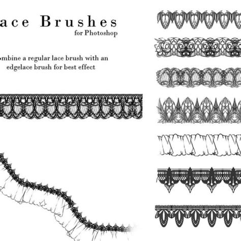 Photoshop stroking a path with a custom lace brush