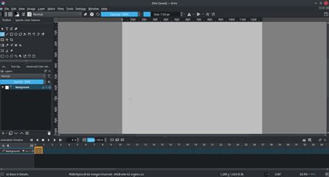 Krita animation workspace with onion skinning visible