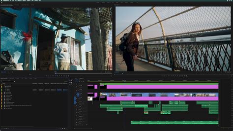 Video editing timeline in Adobe Premiere Pro