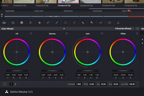 DaVinci Resolve Color Wheels