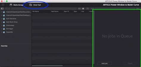 DaVinci Resolve Media Management window showing Clone Tool
