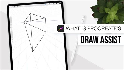 Procreate interface with Drawing Assist enabled