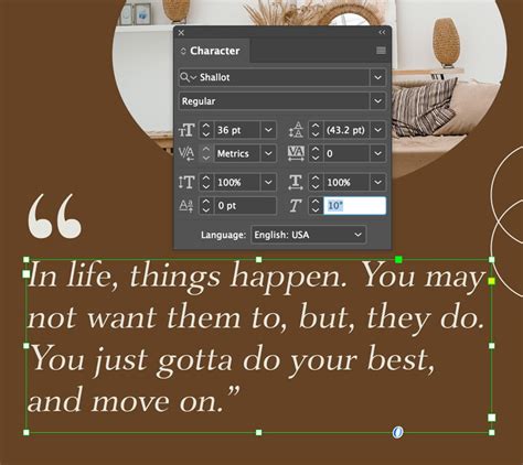 Adobe InDesign showing text with true italics compared to skewed text