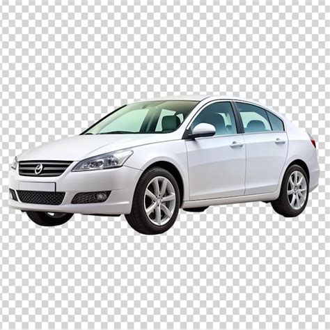 A car with a transparent background, showcasing a 