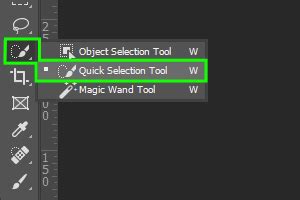 Illustration of Photoshop's Quick Selection Tool in action
