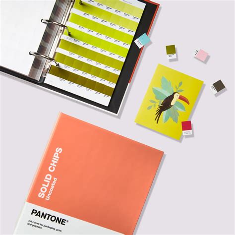 Image of a Pantone swatch book with various color chips