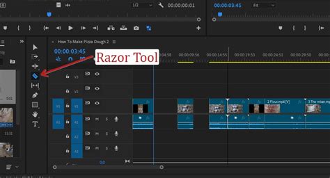 Premiere Pro Razor and Selection Tools