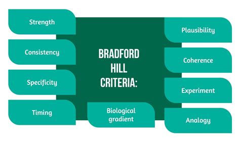 Flowchart of the Bradford Hill criteria
