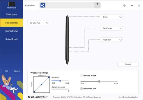 Screenshot of the XP-Pen driver download page