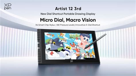 Image of the XPPen Artist 12 (3rd Gen) with its stylus and accessories.