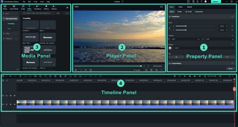 Filmora editing interface with Pen Tool and Keyframes highlighted