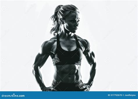 A female bodybuilder striking a powerful pose.