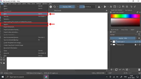 Krita New File Dialog Screenshot