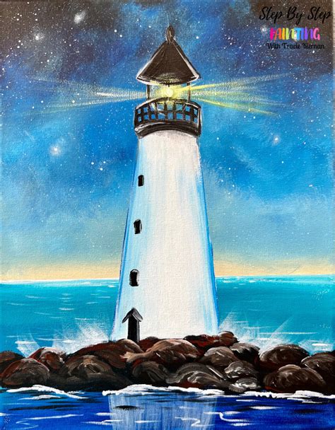 Painting Landmass and Lighthouse in Krita