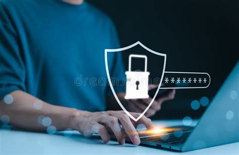 Image of a person using a laptop with a padlock icon representing security