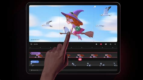 Procreate app interface with animation timeline