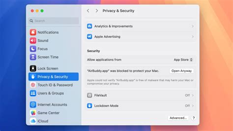 macOS Security & Privacy settings showing Gatekeeper options