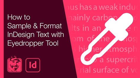 InDesign Eyedropper tool capturing text attributes