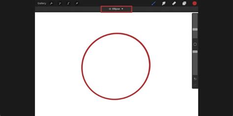 Demonstration of Procreate's shape recognition feature for perfect circles