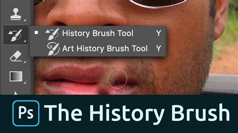 Illustration of History Brush tool in use