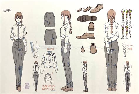 Character model sheets for manga characters