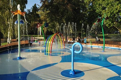 Splash pad at Filmore Thomas Park