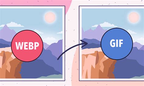 Comparison of GIF, PNG, and WebP file sizes for an animated image